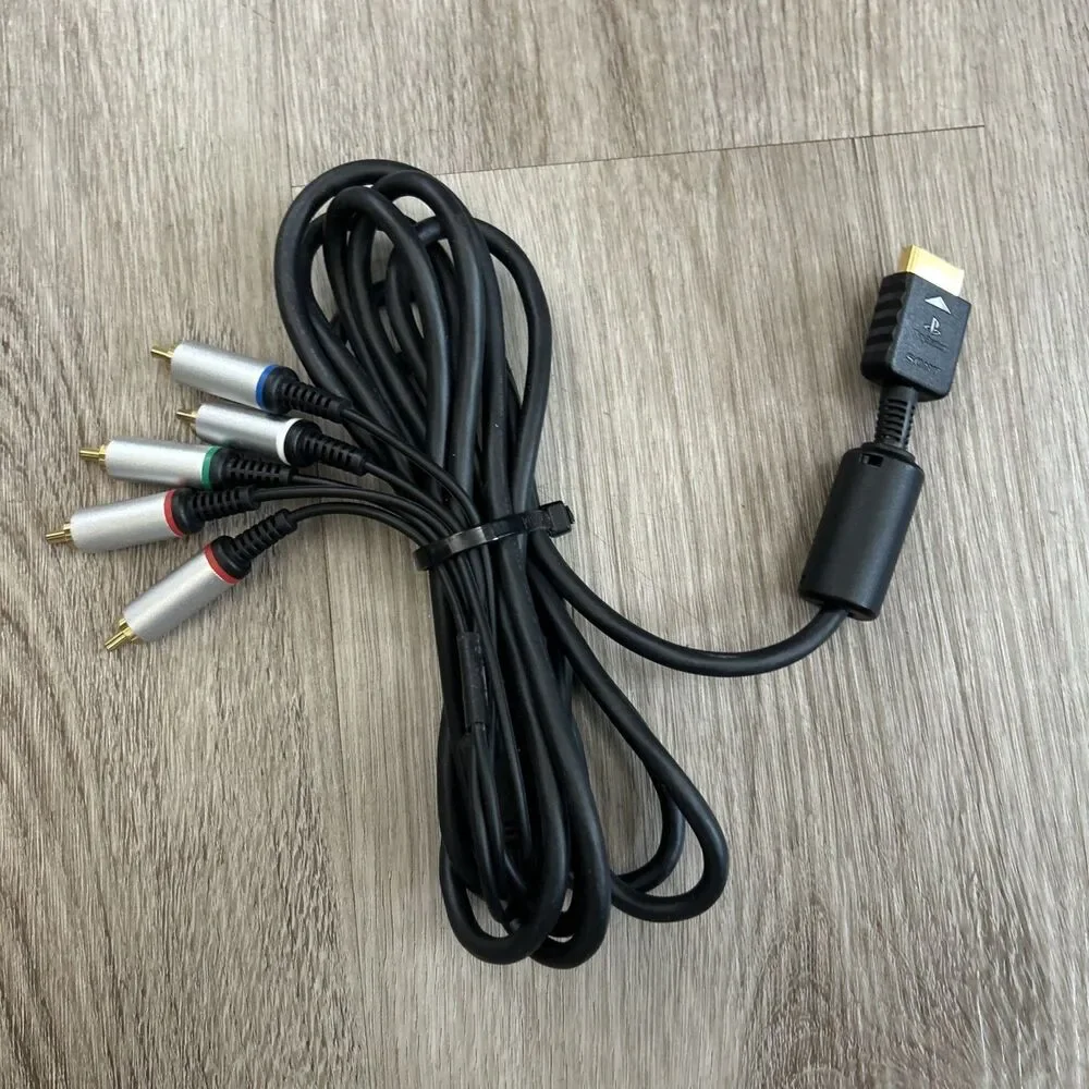 OEM Sony PlayStation 2 3 PS2 PS3 Component HD AV Cable Gold Tip Audio Video Cord